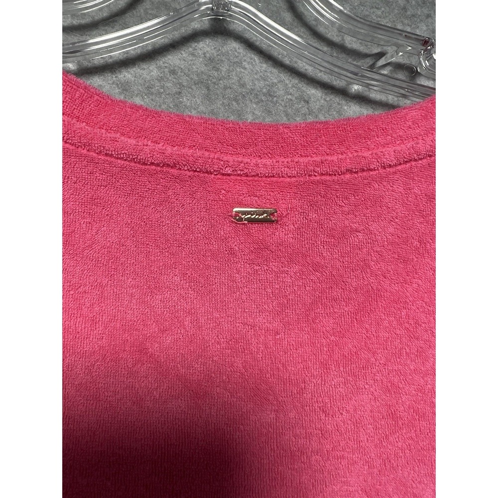PINK Victoria's Secret Terry Cloth Dress‎ Ruched Sides Bright Pink Size XXL - Picture 6 of 8